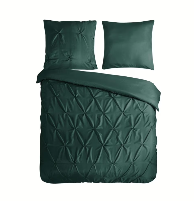 Pure dekbedovertrek Elegance - groen - microvezel - 1-persoons (140x220 + 60x70cm)