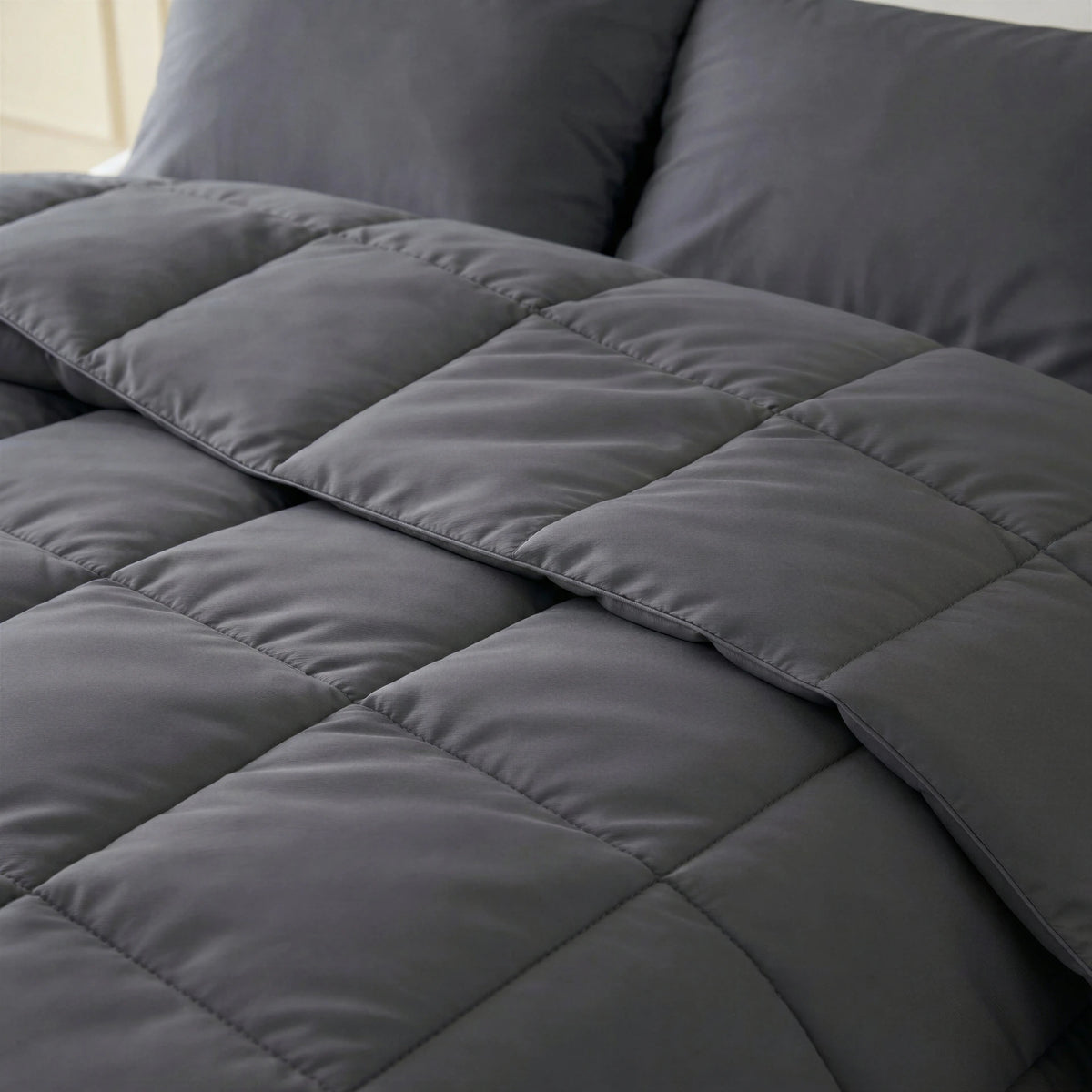 Primaviera Deluxe Lazy Dekbed zonder overtrek excl. kussensloop - Percale Katoen - Antraciet