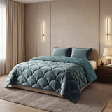 Sleeptime Lazy dekbed zonder overtrek Teddy/Velvet incl. kussensloop - Groen