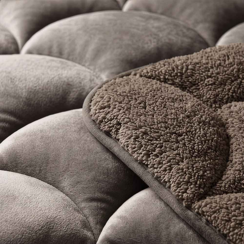Sleeptime Lazy dekbed zonder overtrek Teddy/Velvet incl. kussensloop - Bruin