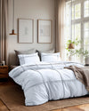 Sleeptime dekbedovertrek Washed Tufted - wit - microvezel