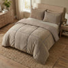 Sleeptime teddy dekbedovertrek onderkant microvezel Trim - donker taupe - bovenaanzicht