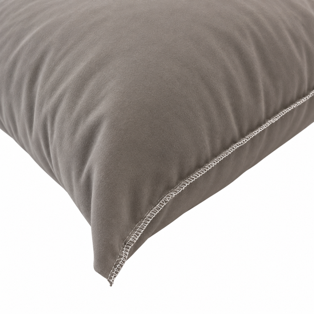 Gekleurd hoofdkussen 60x70cm - Taupe