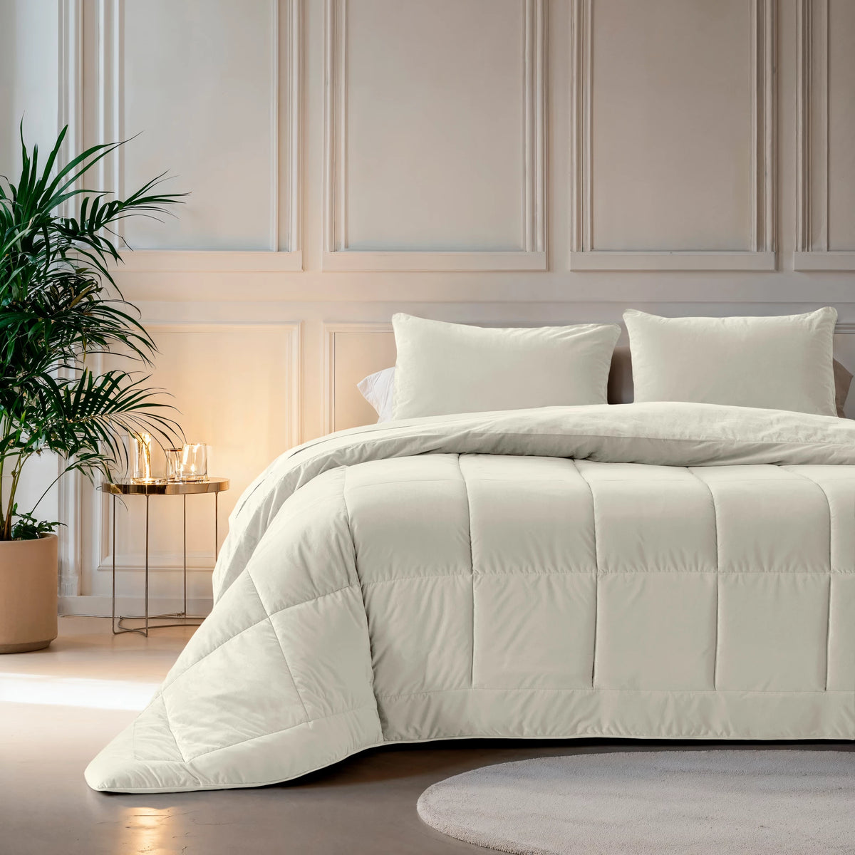 Sleeptime Velvet Lazy dekbed zonder overtrek Excl. kussensloop - Creme