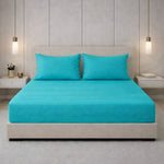 Hoeslaken - jersey - aqua