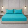 Hoeslaken - jersey - aqua