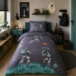 Decoware kinderdekbedovertrek Space - Katoen - 1-persoons