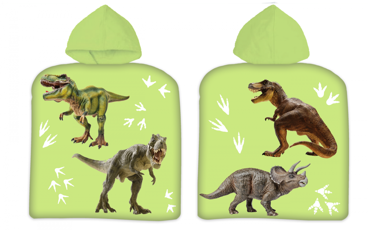 Badponcho met capuchon dino