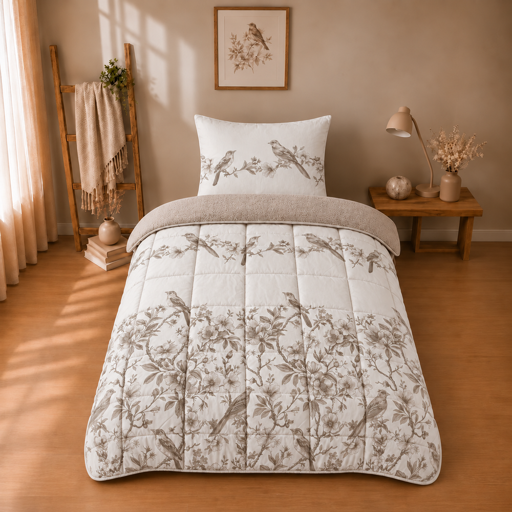 Decoware dekbed zonder overtrek Mevlin - Teddy - Katoen - Incl. Kussensloop - 140x220 cm