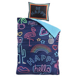 Decoware dekbedovertrek Neon Be Happy - microvezel