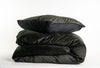 Sleeptime dekbedovertrek - zwart - velvet - 1-persoons (140x220 + 60x70 cm)
