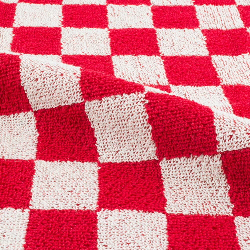 Handdoek Check rood