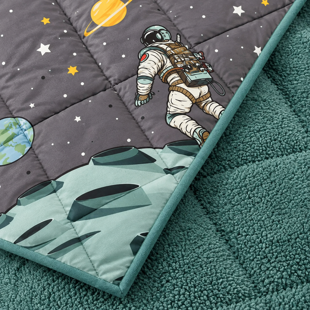 Decoware kinderdekbed zonder overtrek Space - Teddy - Katoen - Incl. kussensloop - 140x220 cm