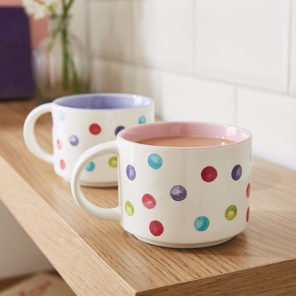 Cooksmart Spotty Dotty -  Mok met paarse binnenkant