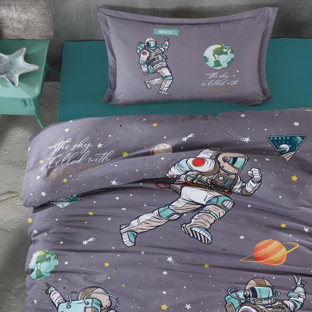 Decoware kinderdekbedovertrek Space - Katoen - 1-persoons