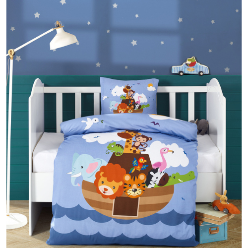 Decoware ledikant dekbedovertrek Noah's ark - katoen