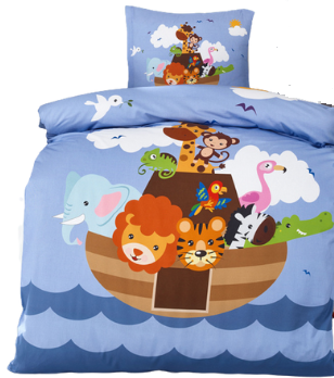 Decoware ledikant dekbedovertrek Noah's ark - katoen