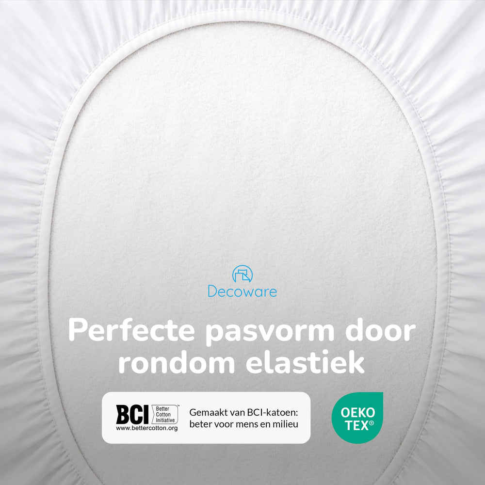 Hoeslaken peuter  - jersey - wit - 70x140/150 cm
