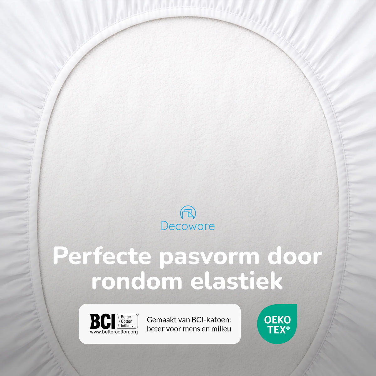 Hoeslaken peuter  - jersey - wit - 70x140/150 cm