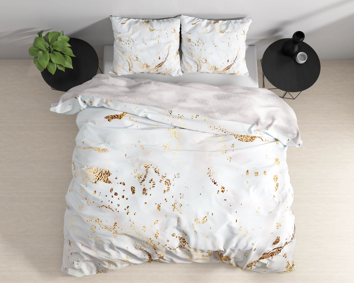 Sleeptime dekbedovertrek Bianco wit - katoensatijn - lits-jumeaux (240x220 + 2st. 60x70 cm)
