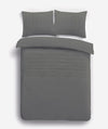 Papillon dekbedovertrek Madrid grijs - Katoen percal - 1-persoons (140x220 + 60x70cm)