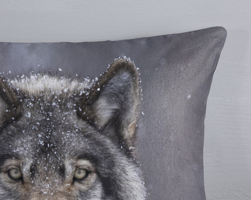Good Morning dekbedovertrek Wolfie - flanel - lits-jumeaux (240x220 + 2 st. 60x70 cm)