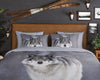 Good Morning dekbedovertrek Wolfie - flanel - lits-jumeaux (240x220 + 2 st. 60x70 cm)
