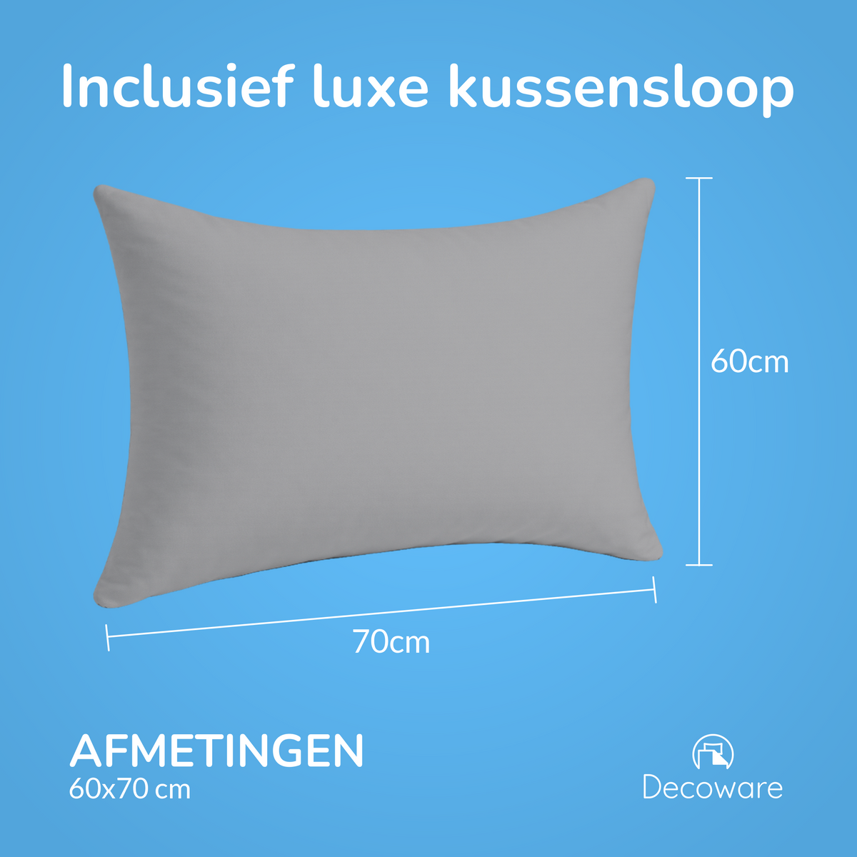 Decoware peuter dekbedovertrek uni - grijs - katoen