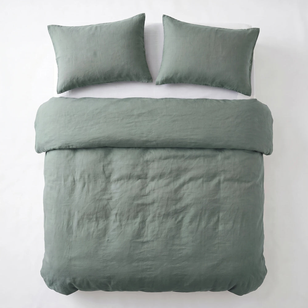 Dreamhouse dekbedovertrek Stone Washed - Katoen - Groen