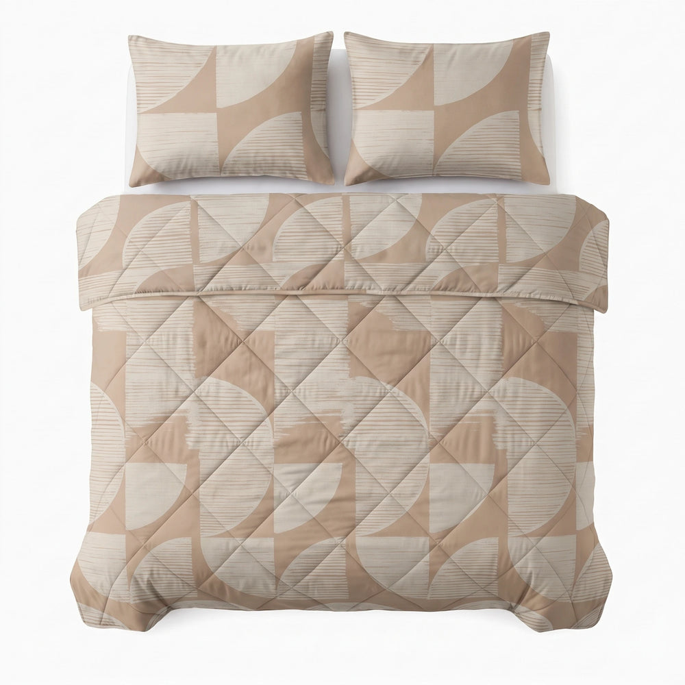 Dreamhouse Lazy dekbed zonder overtrek Modern Geo zand - foto 3