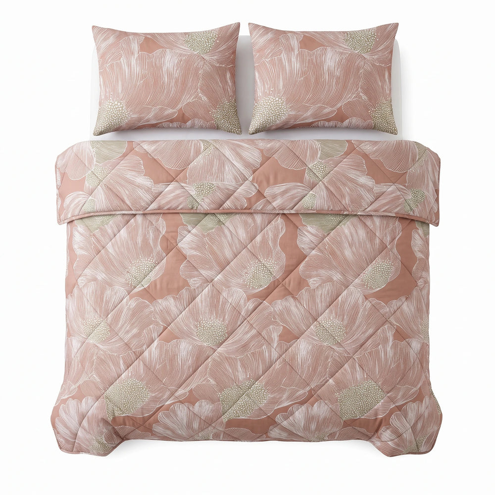 Dreamhouse Lazy dekbed zonder overtrek Veer terracotta - foto 3