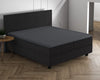 Topper hoeslaken - dubbel jersey - antraciet