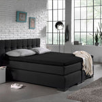 Topper hoeslaken - jersey - zwart