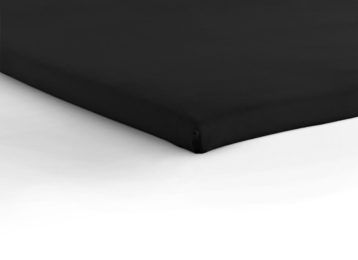 Topper hoeslaken - jersey - zwart