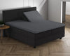 Splittopper hoeslaken - dubbel jersey - antraciet