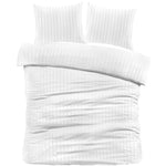 Decoware dekbedovertrek Hotelstreep wit - microvezel