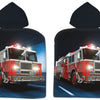 Badponcho met capuchon brandweerauto