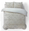 Fleece dekbedovertrek onderkant microvezel Art foil - creme - 1-persoons (140x220 + 60x70 cm)