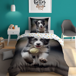 Glow in the dark kinderdekbedovertrek Hond - katoen