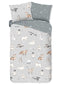 Good Morning kinderdekbedovertrek Cira - grijs - flanel