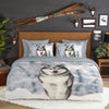 Good morning dekbedovertrek Husky - flanel - lits-jumeaux (240x220 + 2st. 60x70 cm)