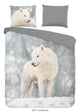 Good morning dekbedovertrek Wolf Julian - grijs - flanel - lits-jumeaux (240x220 + 2st. 60x70 cm)