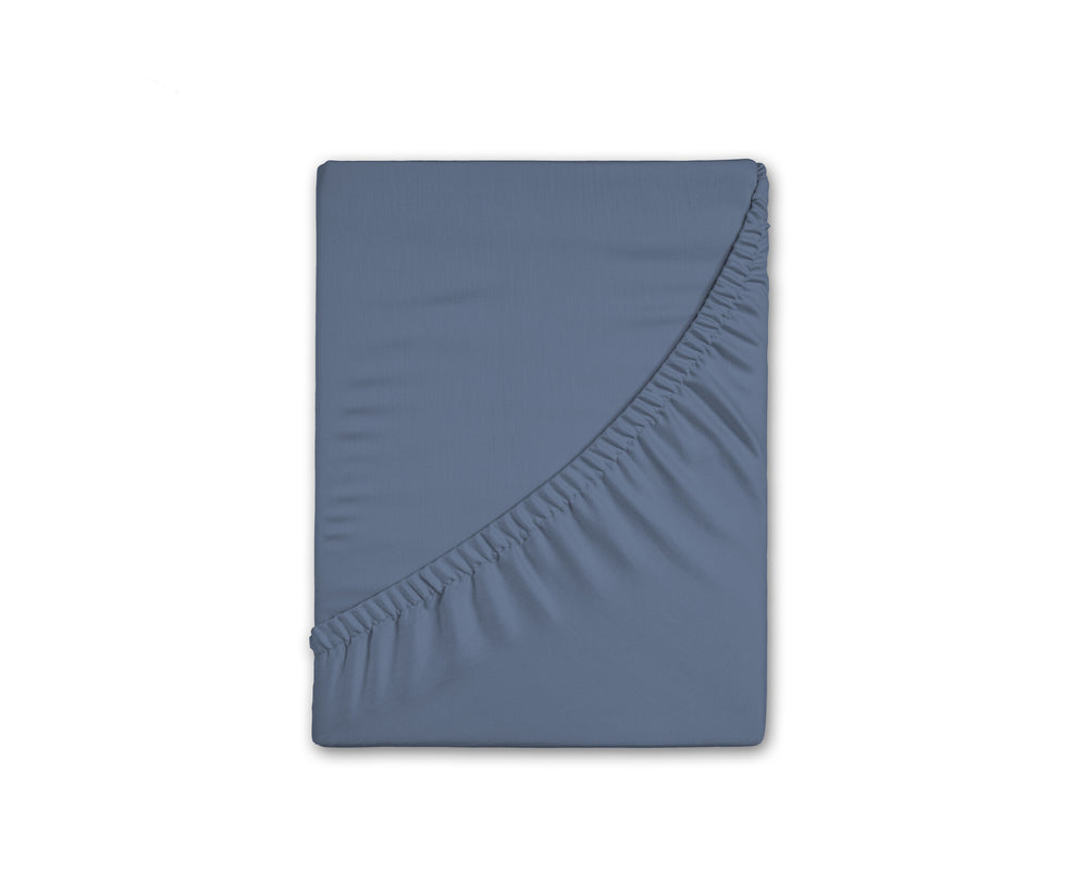 Hoeslaken - flanel - blauw