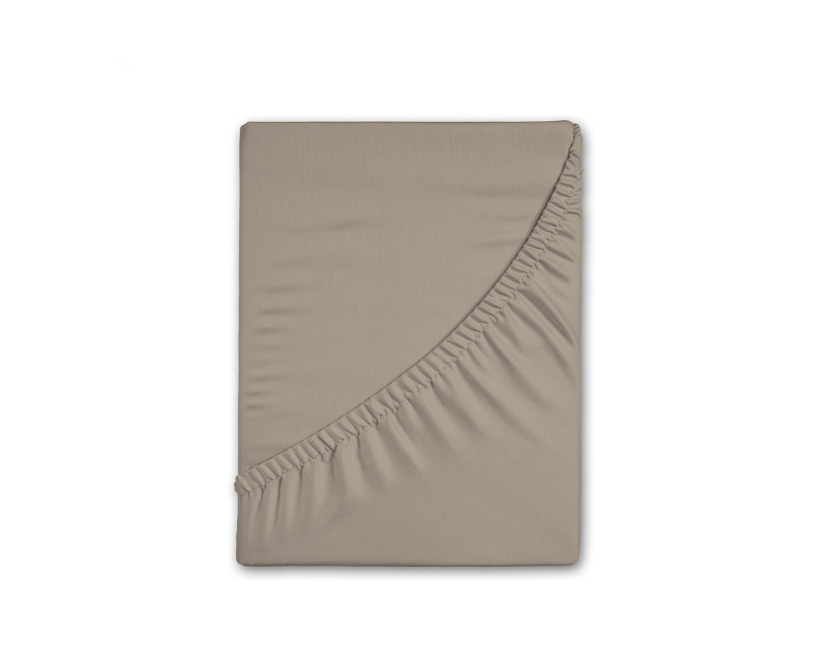Hoeslaken - flanel - taupe