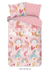 Good Morning kinderdekbedovertrek Unicorn pink - flanel