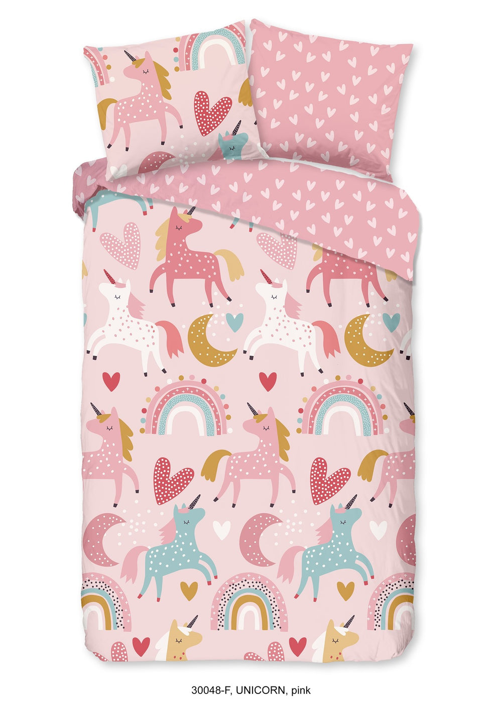 Good Morning kinderdekbedovertrek Unicorn pink - flanel