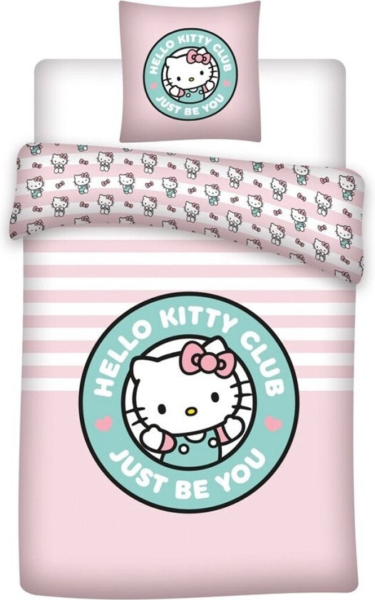 Hello Kitty kinderdekbedovertrek Just Be You - polykatoen