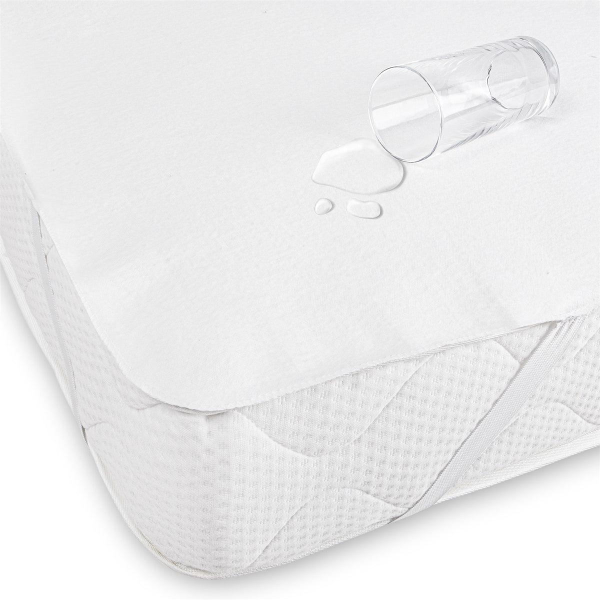 Hoeslaken molton protector wit