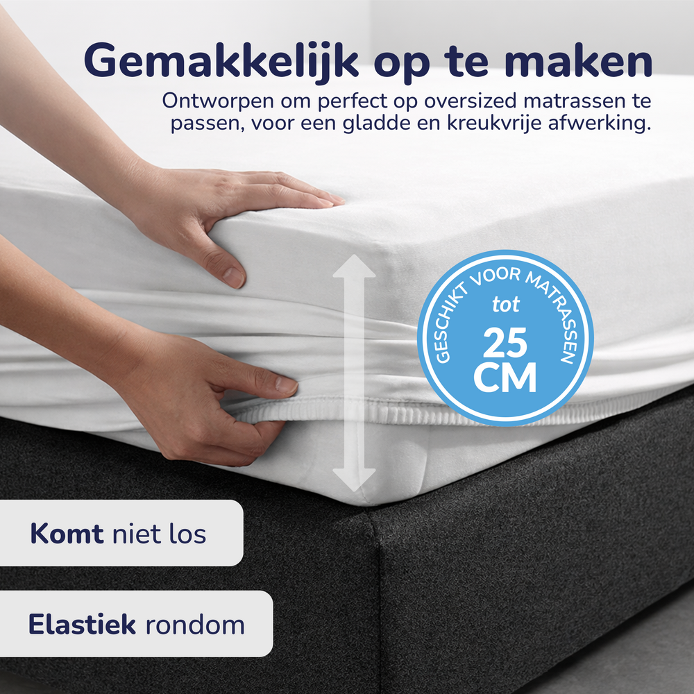 Hoeslaken - Jersey - Wit