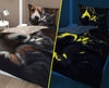 Glow in the dark kinderdekbedovertrek Hond en poes - katoen